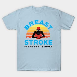 Retro Womens Breast Stroke Swimmer T-Shirt